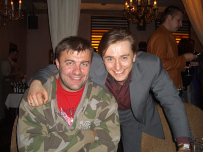 Сергей БезруковС Михаилом Пореченковым после благотворительного концерта